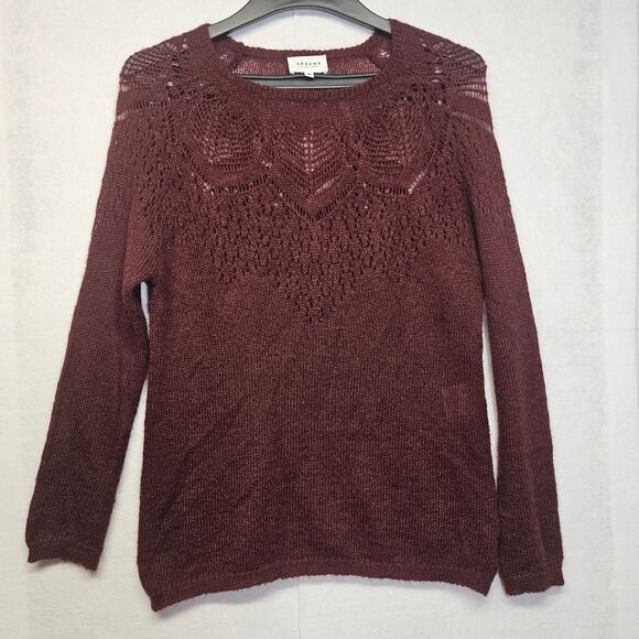 Sezane Daya Mohair Sweater in Prune - Picture 2 of 9